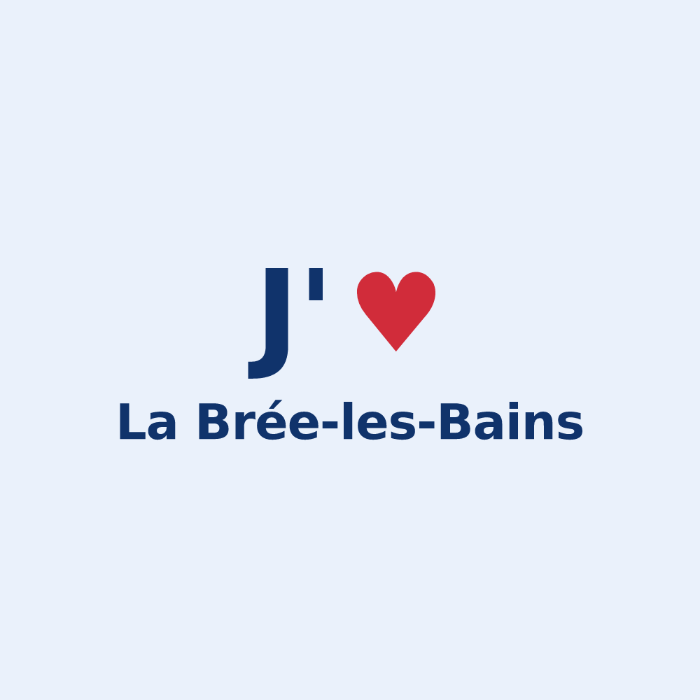 Sticker personnalisé La Brée-les-Bains — design J'aime La Brée-les-Bains