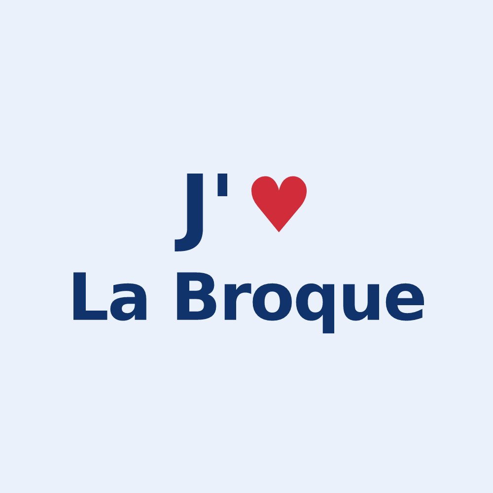 Sticker personnalisé La Broque — design J'aime La Broque