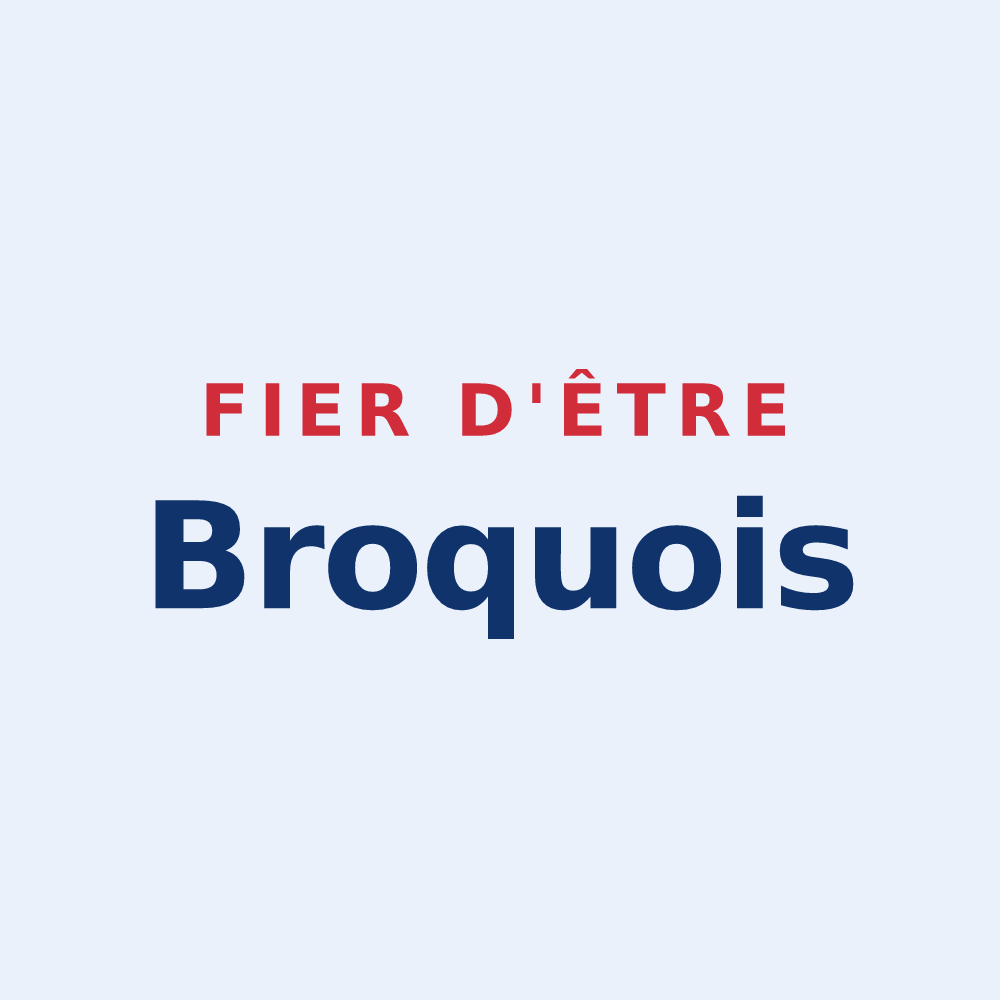Sticker « Fier d'être Broquois » — design pour La Broque