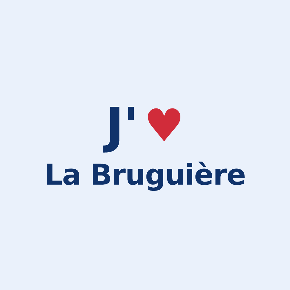 Sticker personnalisé La Bruguière — design J'aime La Bruguière
