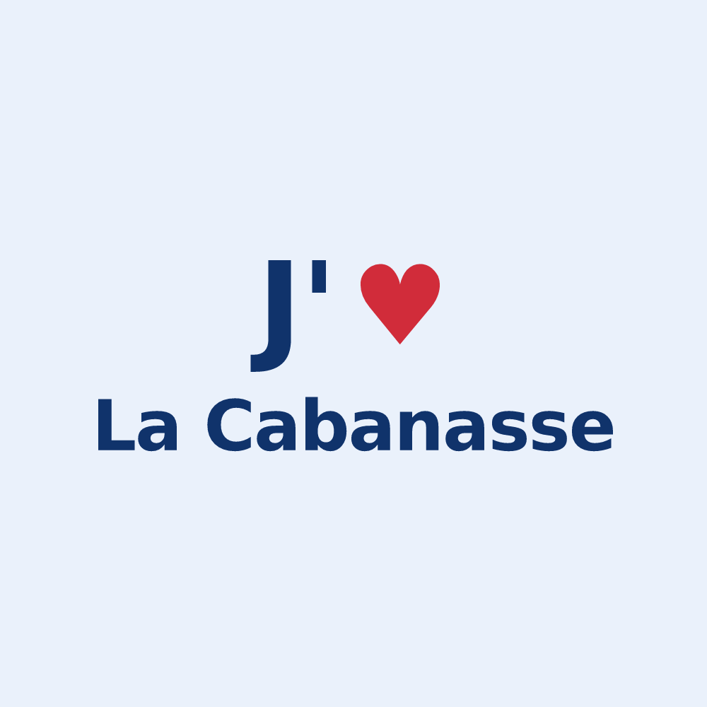 Sticker personnalisé La Cabanasse — design J'aime La Cabanasse