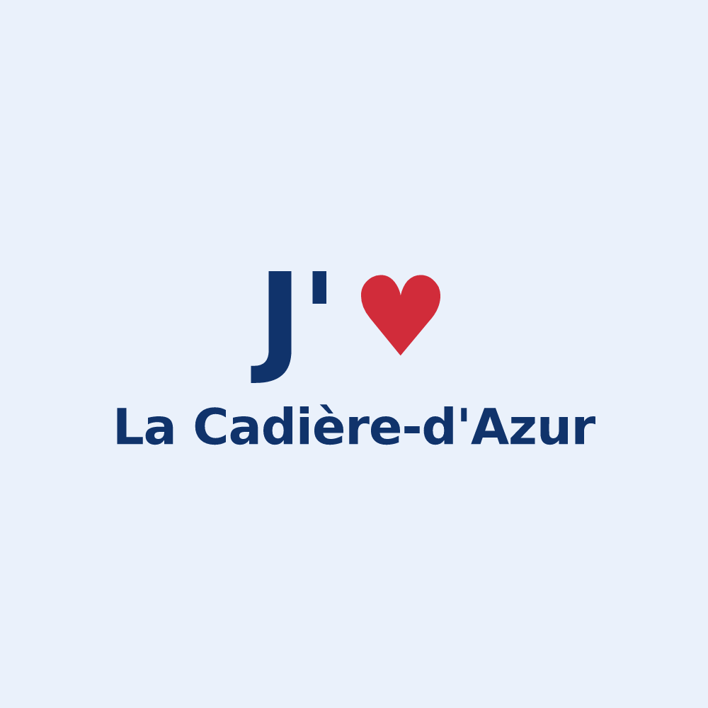 Sticker personnalisé La Cadière-d'Azur — design J'aime La Cadière-d'Azur