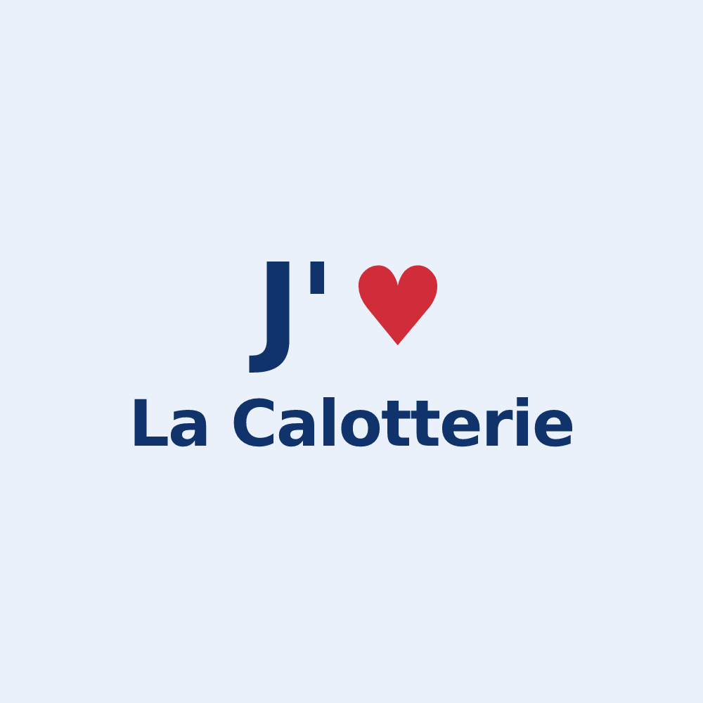 Sticker personnalisé La Calotterie — design J'aime La Calotterie