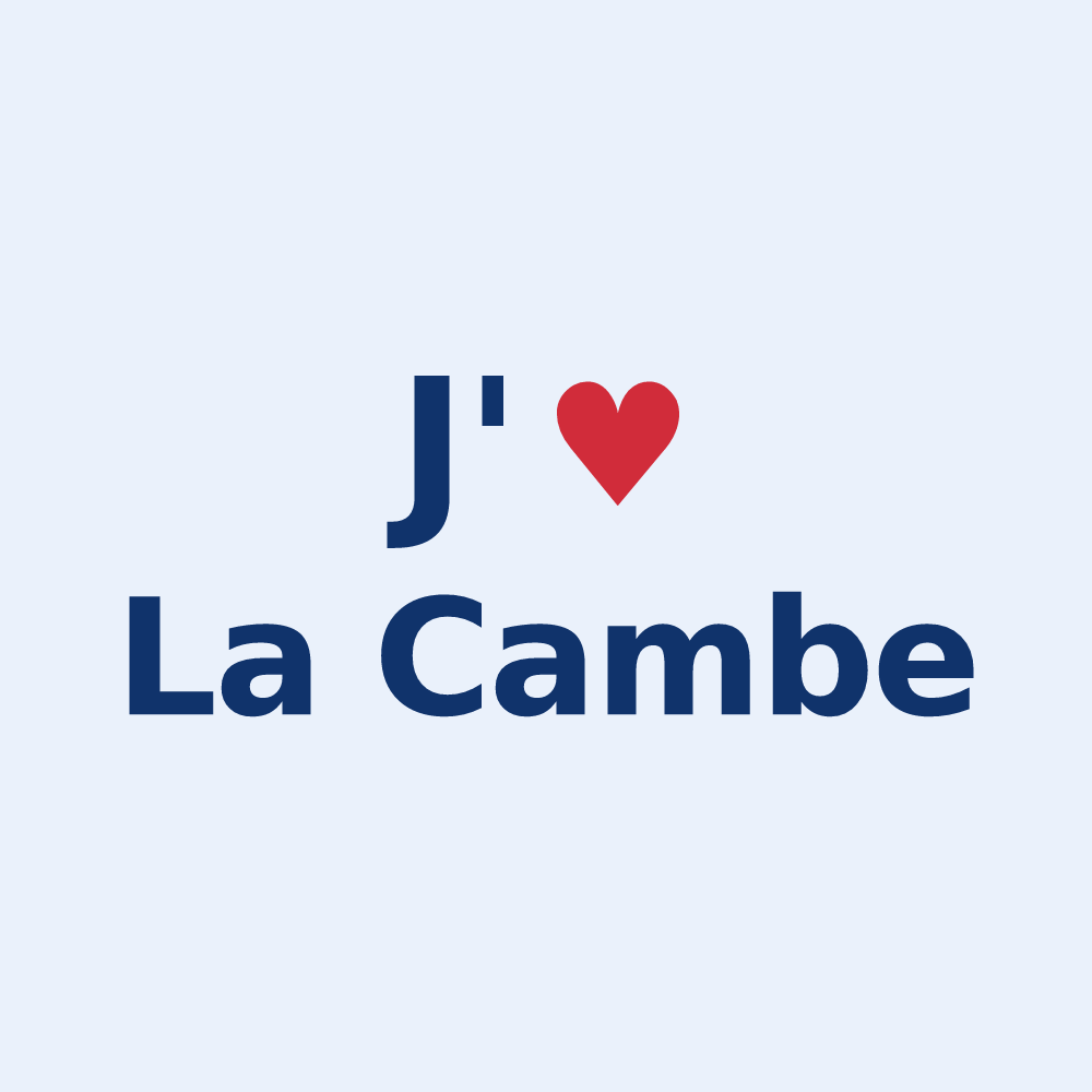 Sticker personnalisé La Cambe — design J'aime La Cambe
