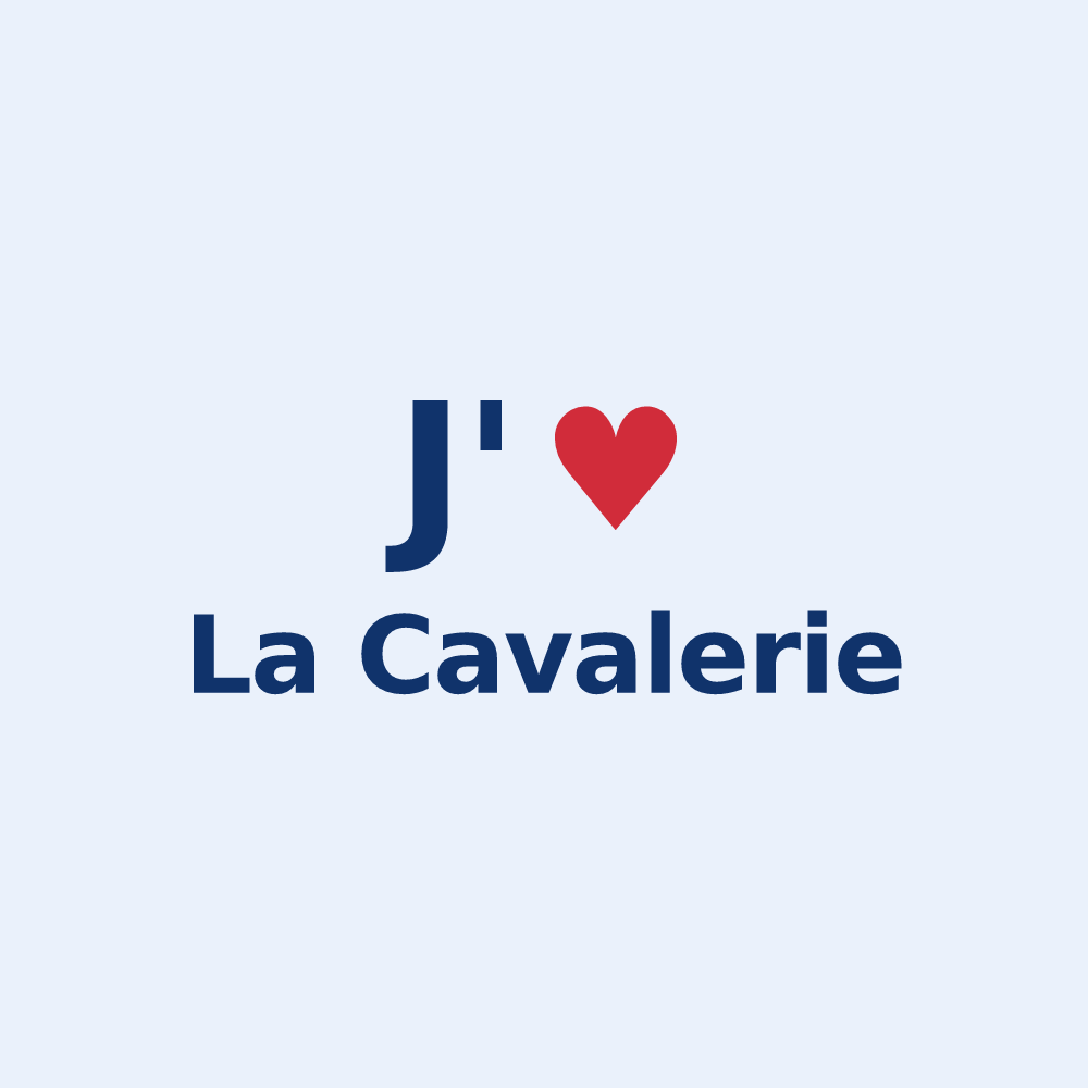 Sticker personnalisé La Cavalerie — design J'aime La Cavalerie