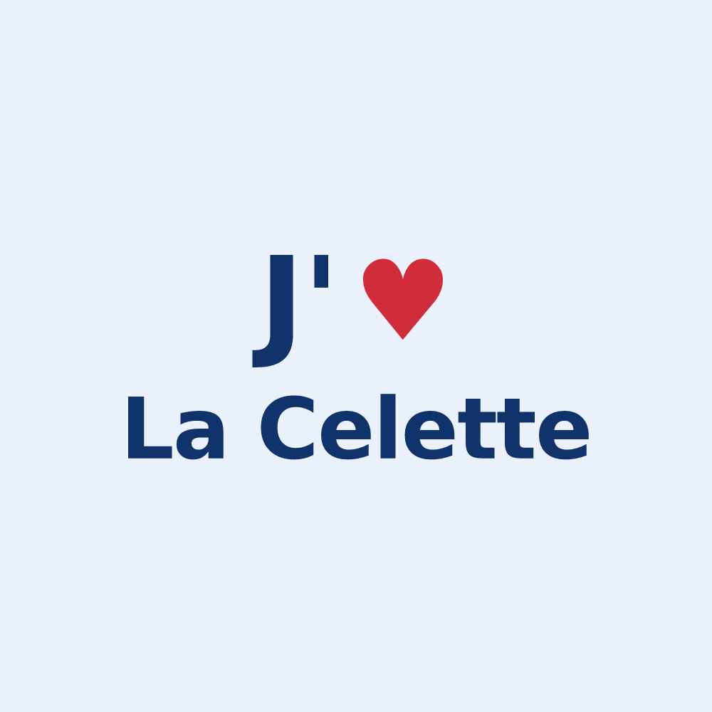 Sticker personnalisé La Celette — design J'aime La Celette