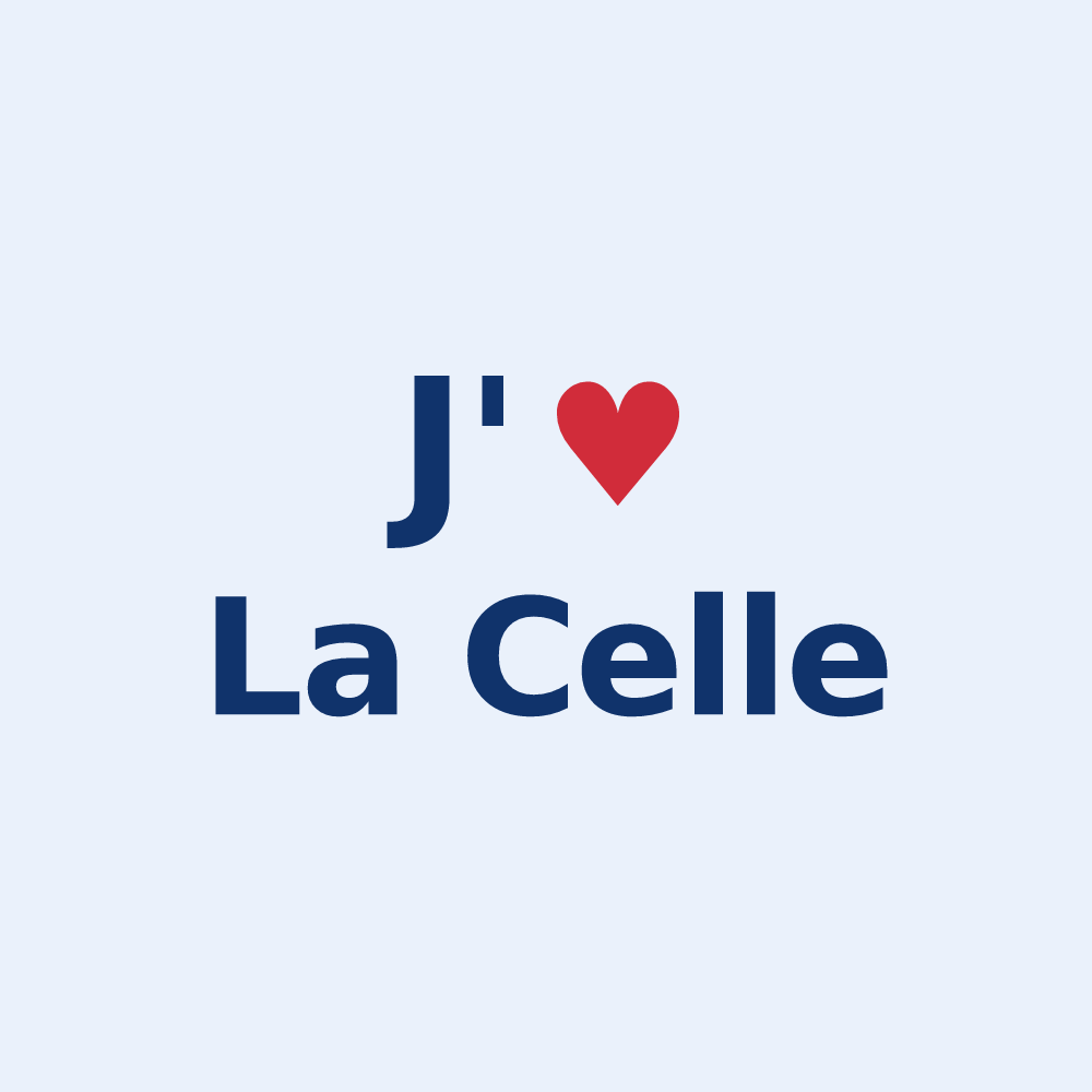 Sticker personnalisé La Celle — design J'aime La Celle