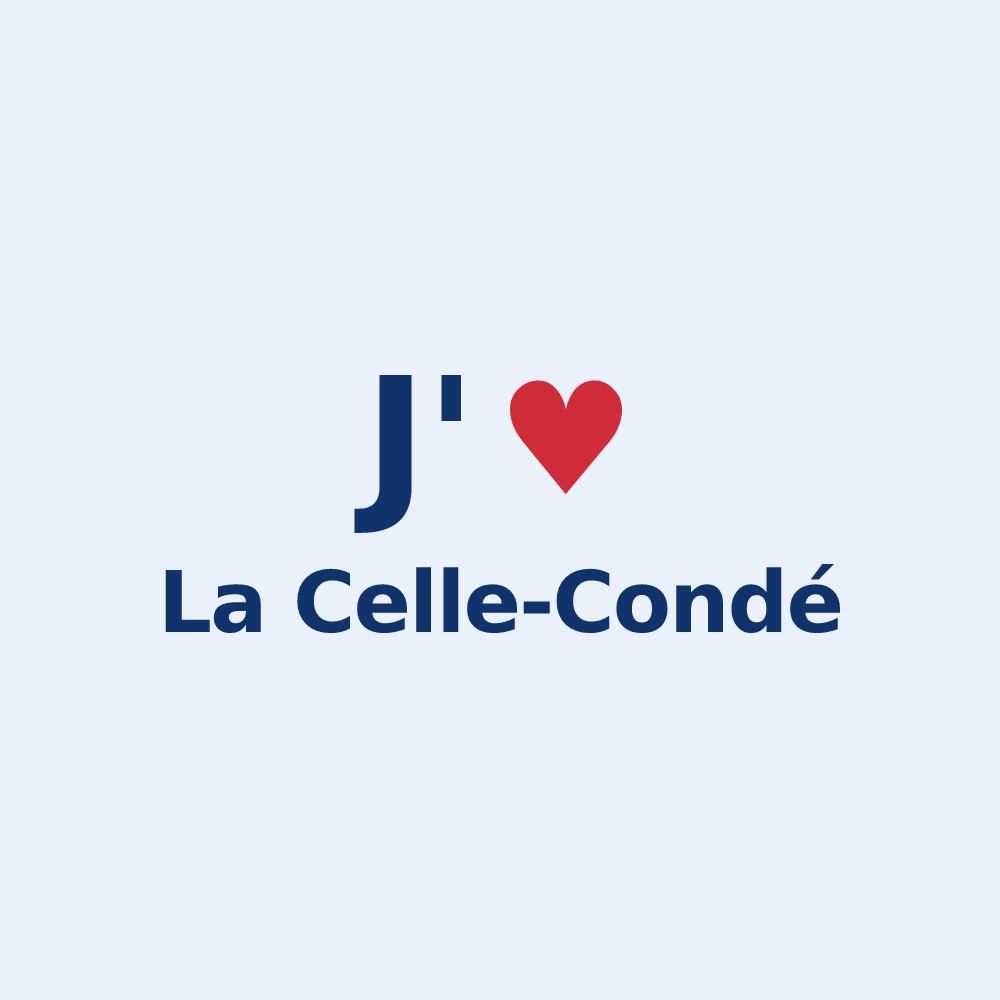 Sticker personnalisé La Celle-Condé — design J'aime La Celle-Condé
