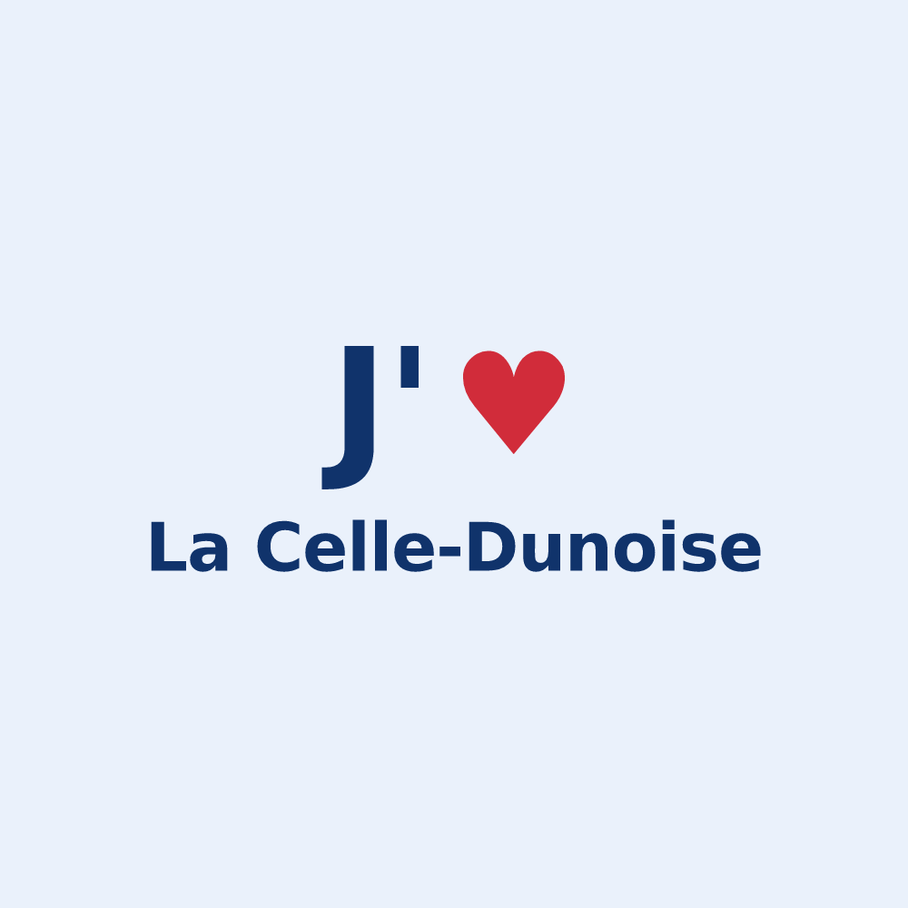 Sticker personnalisé La Celle-Dunoise — design J'aime La Celle-Dunoise