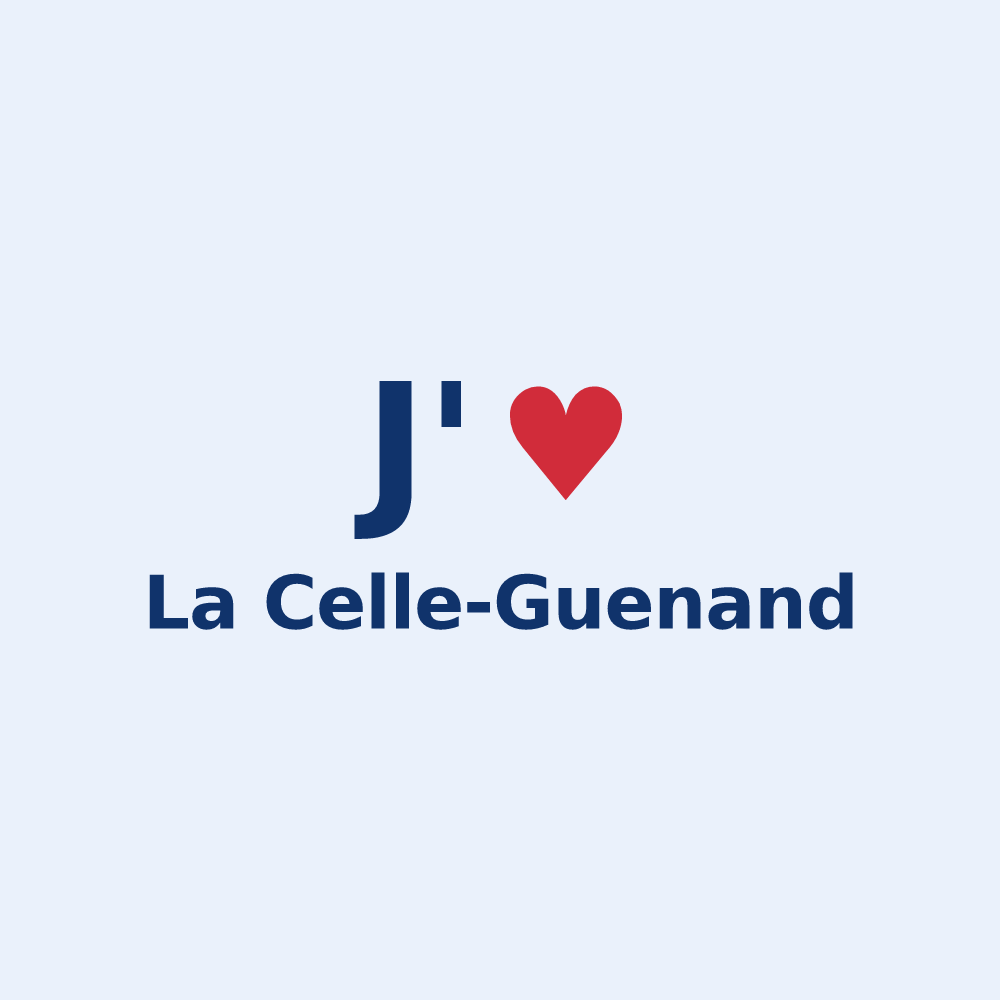 Sticker personnalisé La Celle-Guenand — design J'aime La Celle-Guenand