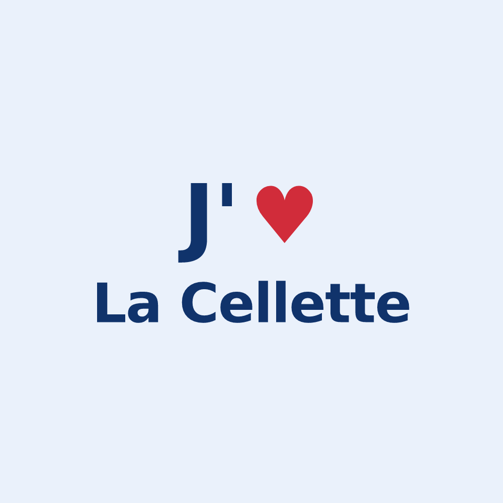 Sticker personnalisé La Cellette — design J'aime La Cellette
