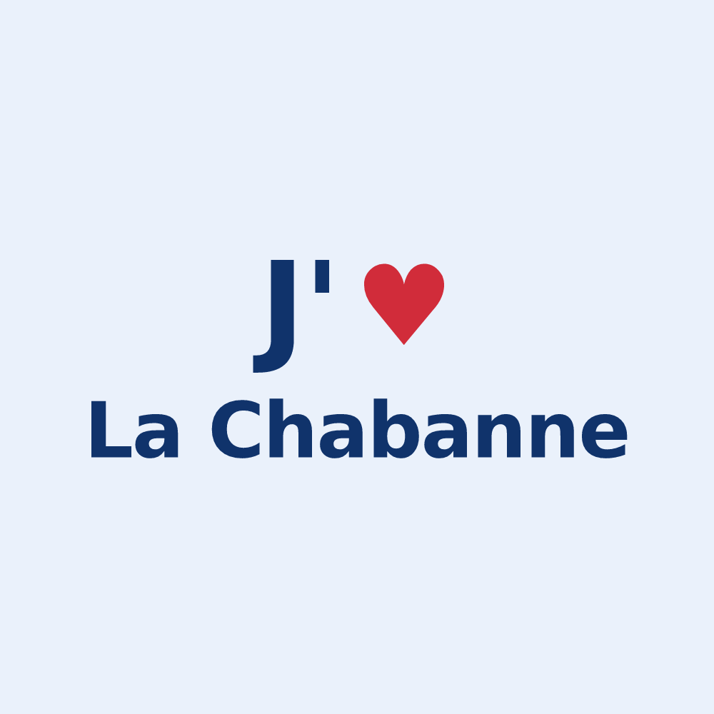 Sticker personnalisé La Chabanne — design J'aime La Chabanne