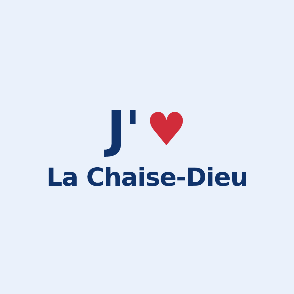 Sticker personnalisé La Chaise-Dieu — design J'aime La Chaise-Dieu