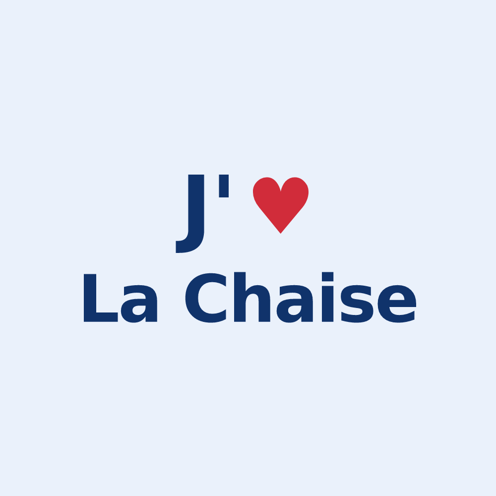 Sticker personnalisé La Chaise — design J'aime La Chaise