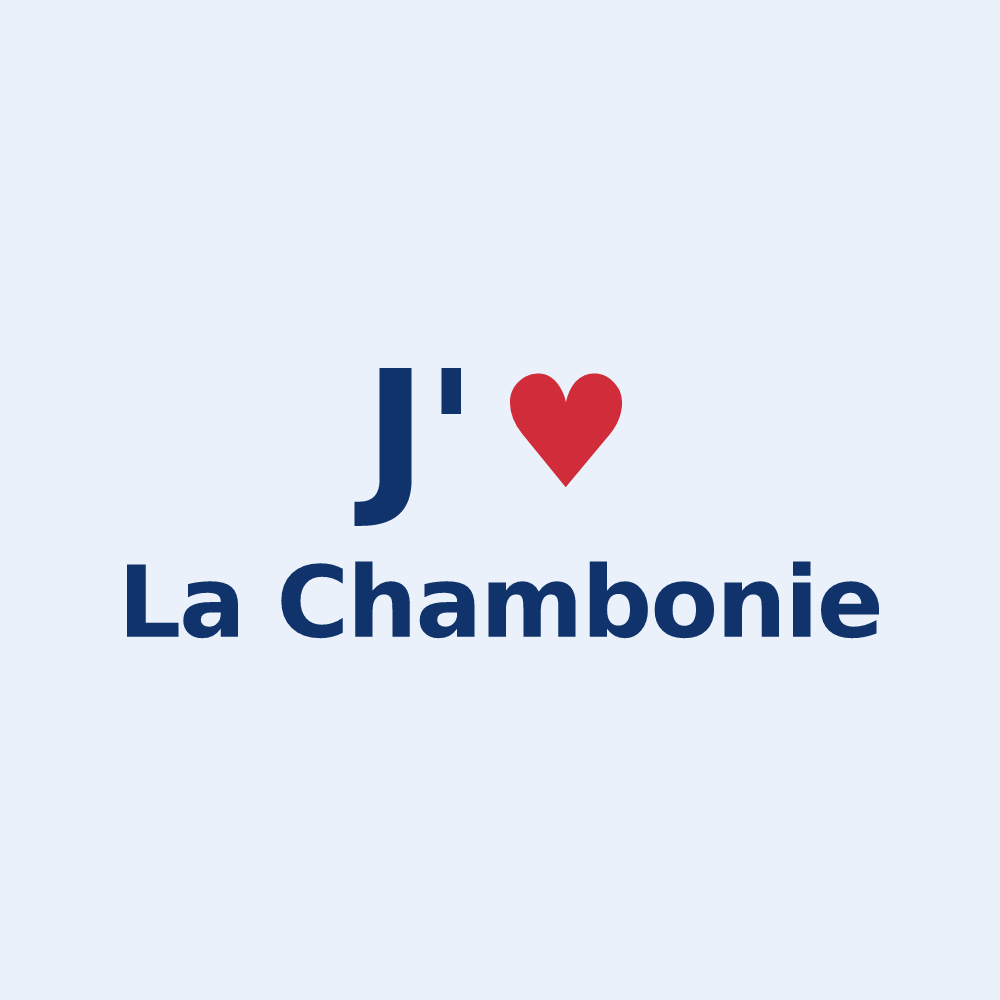 Sticker personnalisé La Chambonie — design J'aime La Chambonie