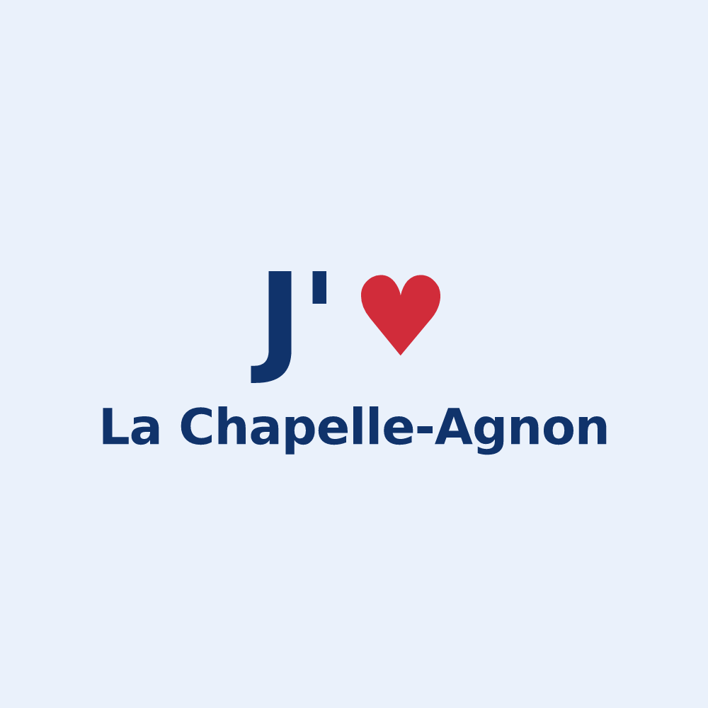 Sticker personnalisé La Chapelle-Agnon — design J'aime La Chapelle-Agnon