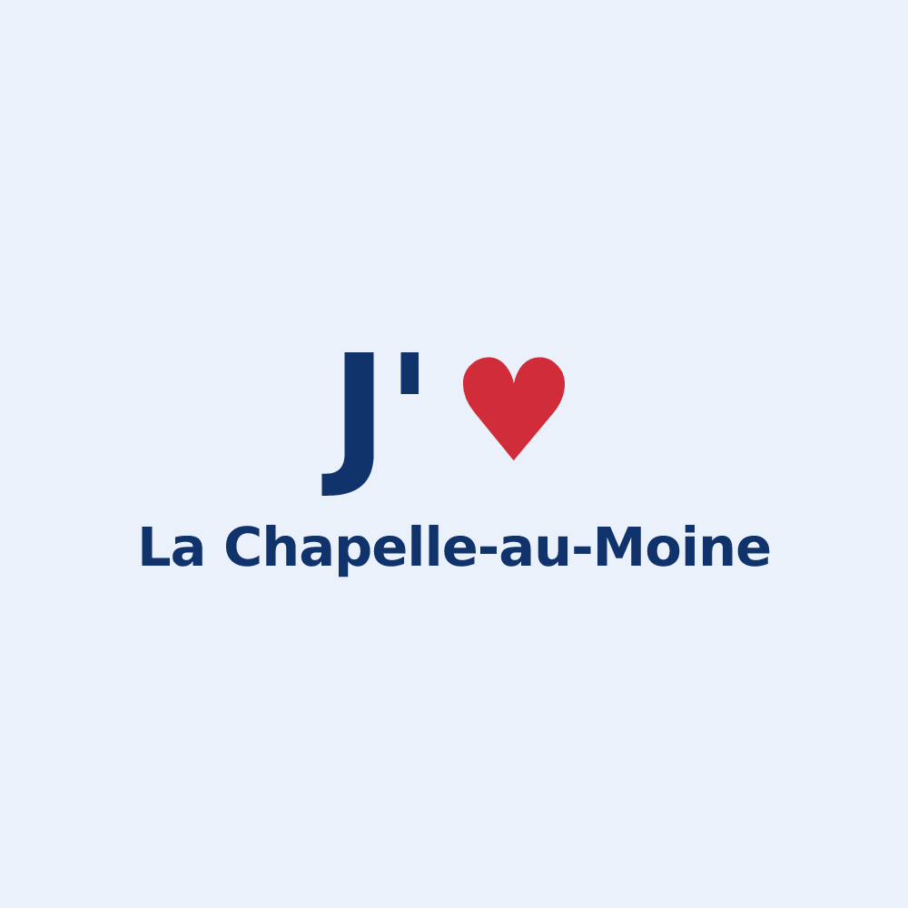 Sticker personnalisé La Chapelle-au-Moine — design J'aime La Chapelle-au-Moine
