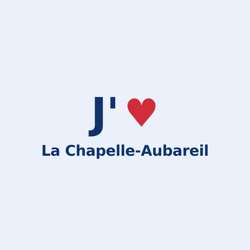 Sticker personnalisé La Chapelle-Aubareil — design J'aime La Chapelle-Aubareil