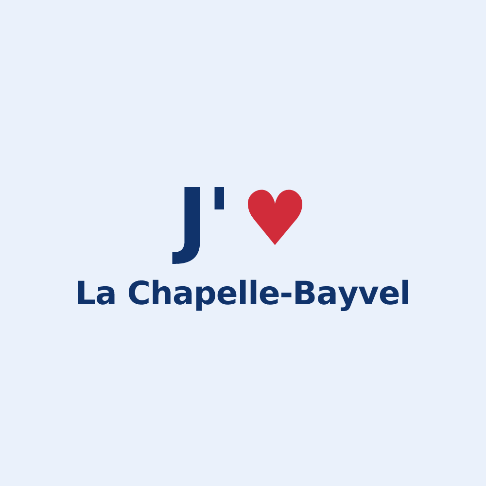 Sticker personnalisé La Chapelle-Bayvel — design J'aime La Chapelle-Bayvel