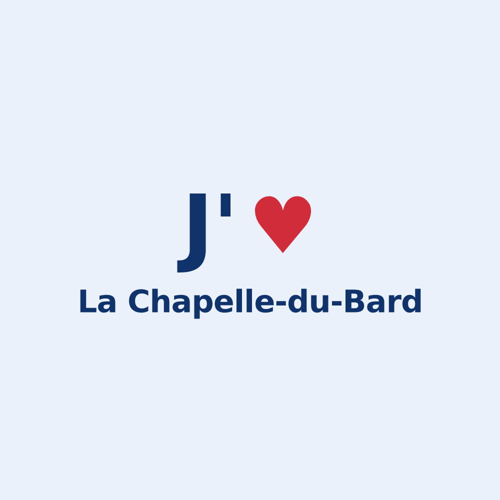 Sticker personnalisé La Chapelle-du-Bard — design J'aime La Chapelle-du-Bard