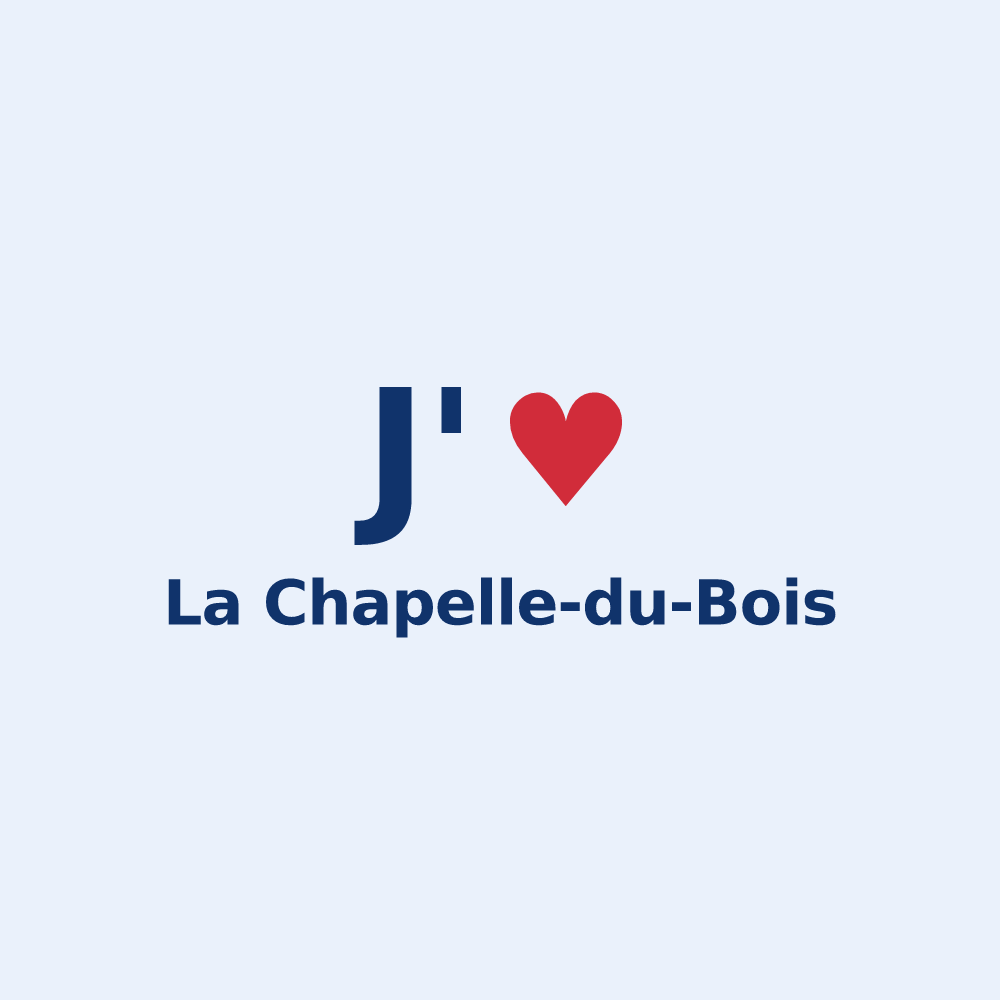 Sticker personnalisé La Chapelle-du-Bois — design J'aime La Chapelle-du-Bois
