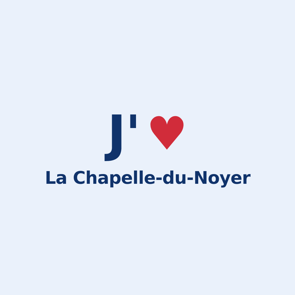 Sticker personnalisé La Chapelle-du-Noyer — design J'aime La Chapelle-du-Noyer