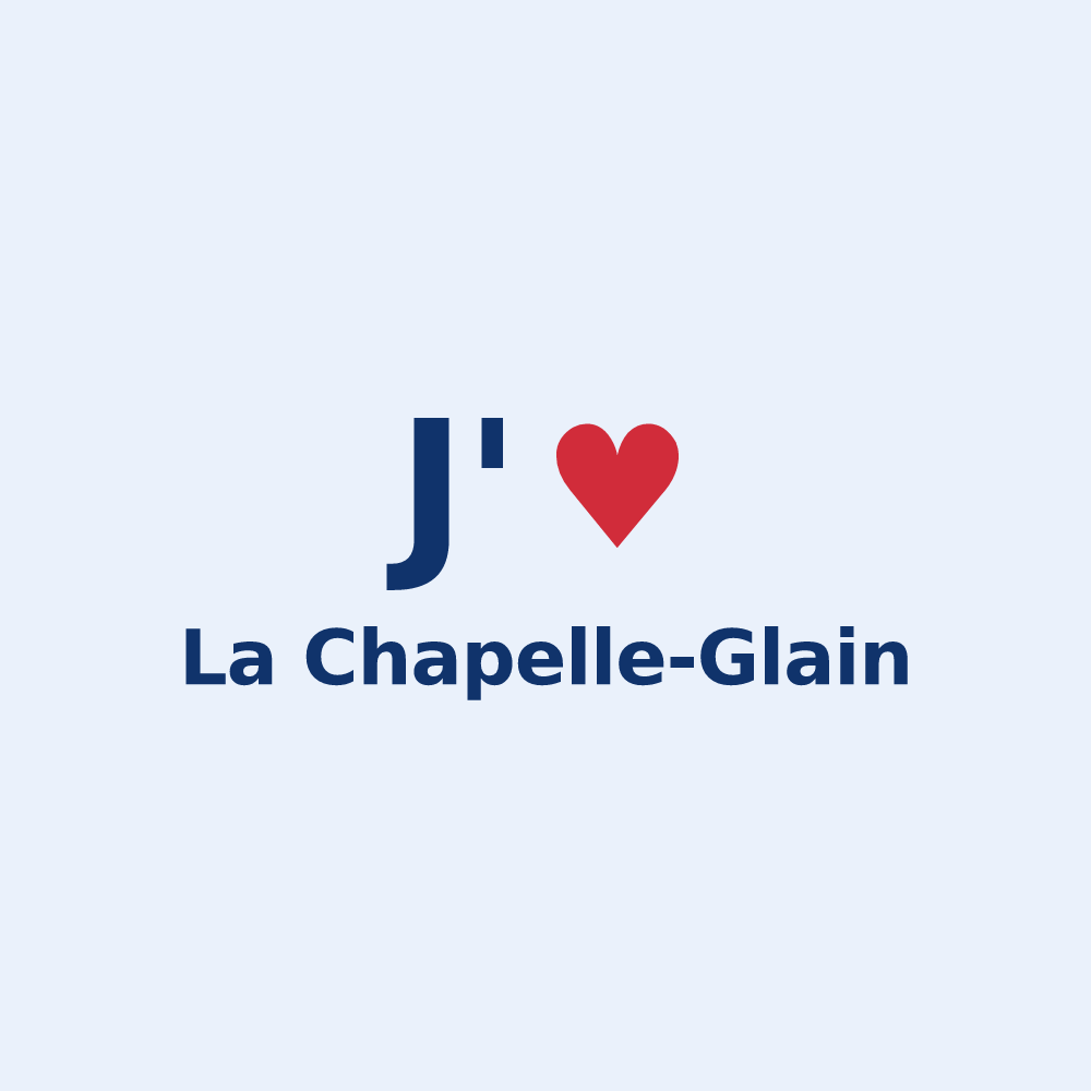 Sticker personnalisé La Chapelle-Glain — design J'aime La Chapelle-Glain