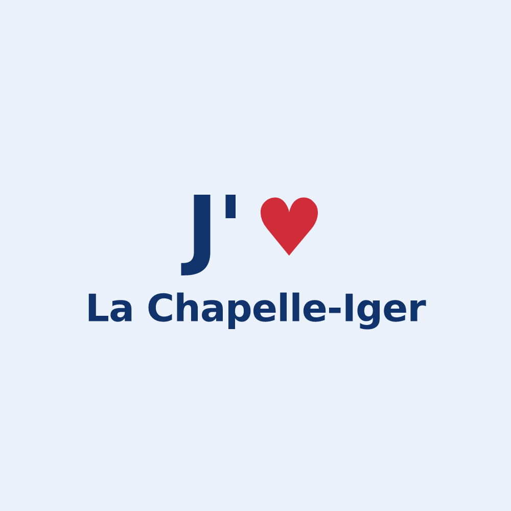Sticker personnalisé La Chapelle-Iger — design J'aime La Chapelle-Iger