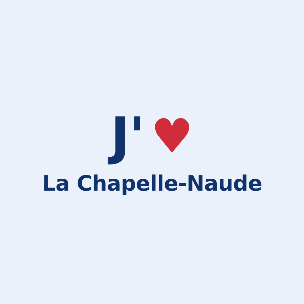 Sticker personnalisé La Chapelle-Naude — design J'aime La Chapelle-Naude