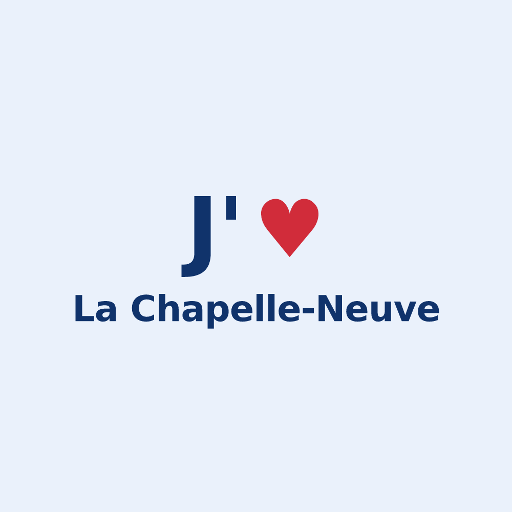 Sticker personnalisé La Chapelle-Neuve — design J'aime La Chapelle-Neuve