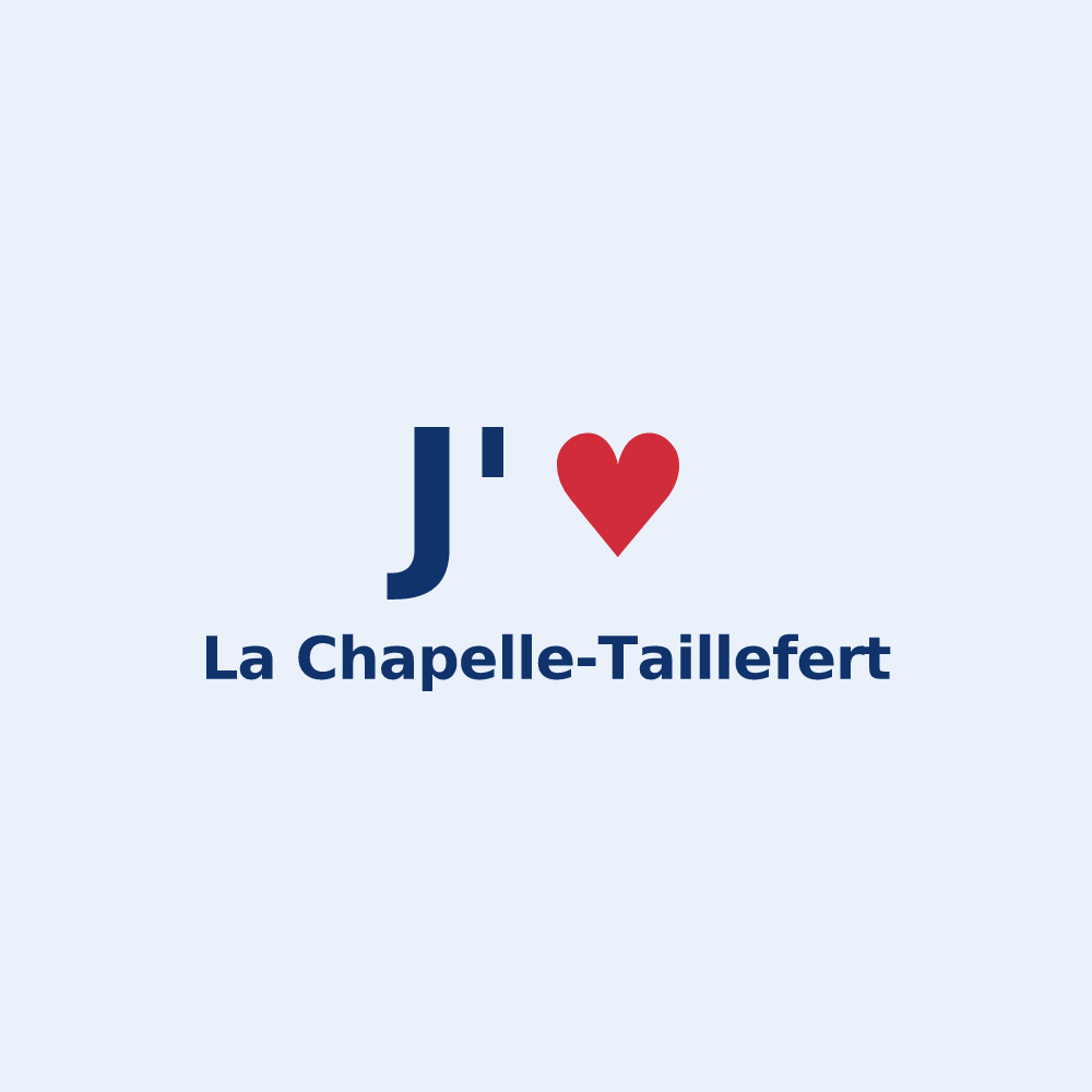 Sticker personnalisé La Chapelle-Taillefert — design J'aime La Chapelle-Taillefert