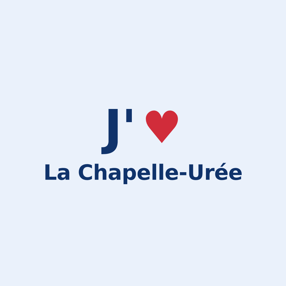 Sticker personnalisé La Chapelle-Urée — design J'aime La Chapelle-Urée