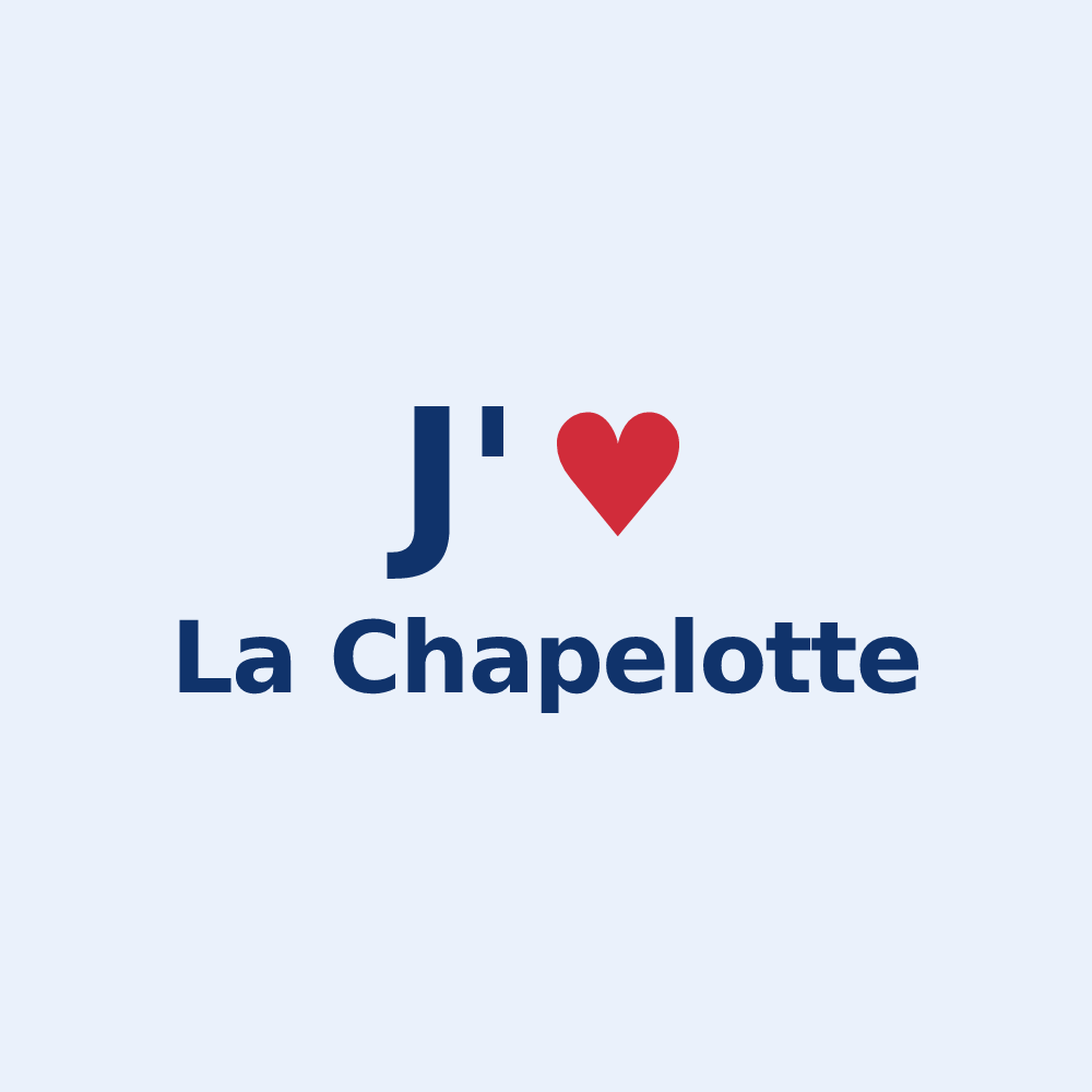 Sticker personnalisé La Chapelotte — design J'aime La Chapelotte