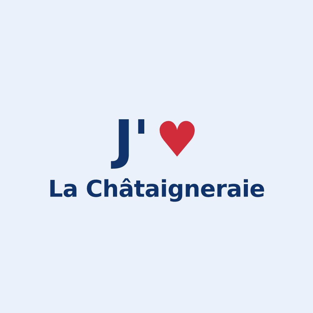 Sticker personnalisé La Châtaigneraie — design J'aime La Châtaigneraie