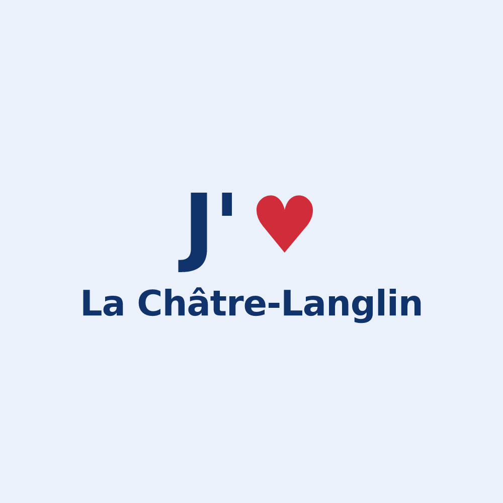 Sticker personnalisé La Châtre-Langlin — design J'aime La Châtre-Langlin