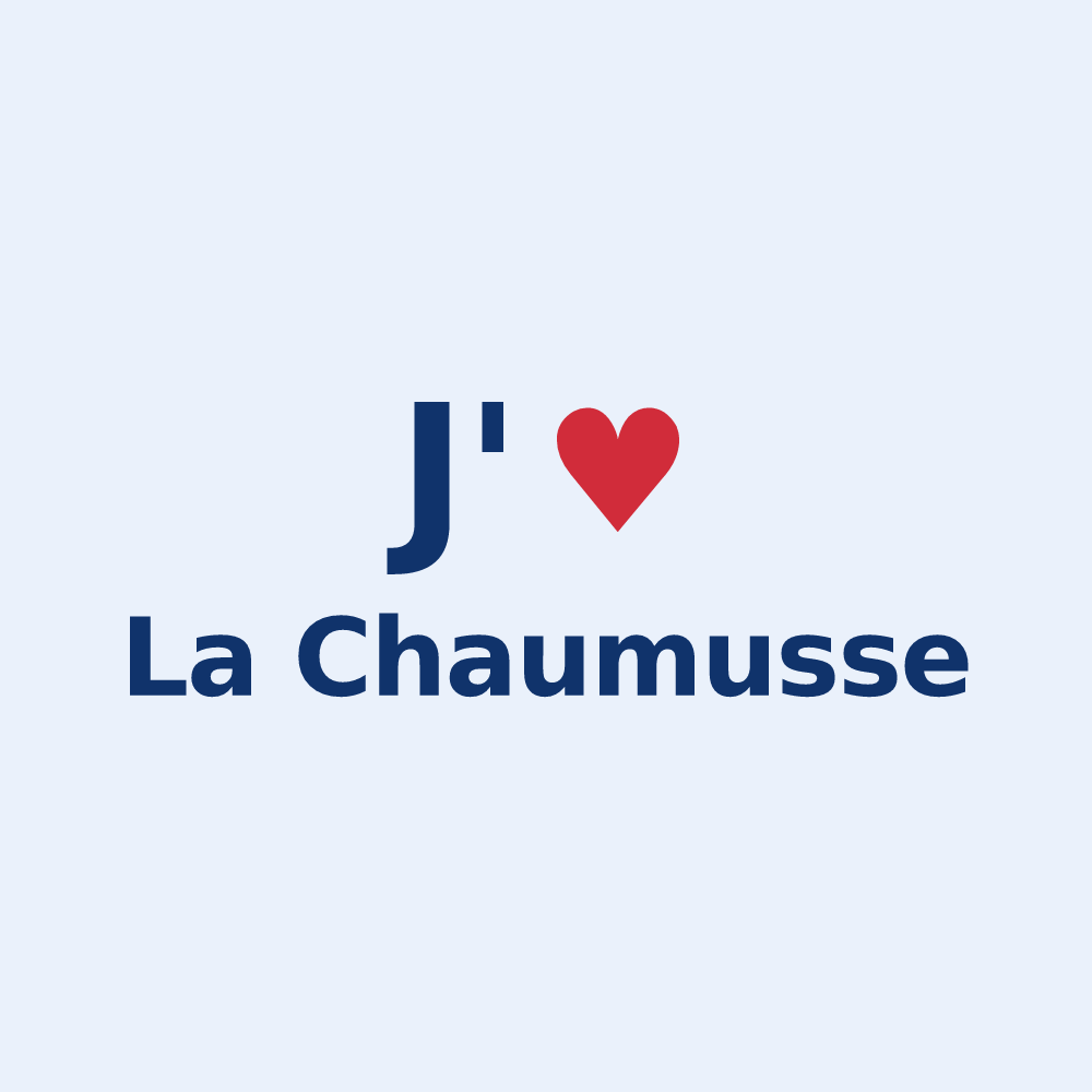 Sticker personnalisé La Chaumusse — design J'aime La Chaumusse