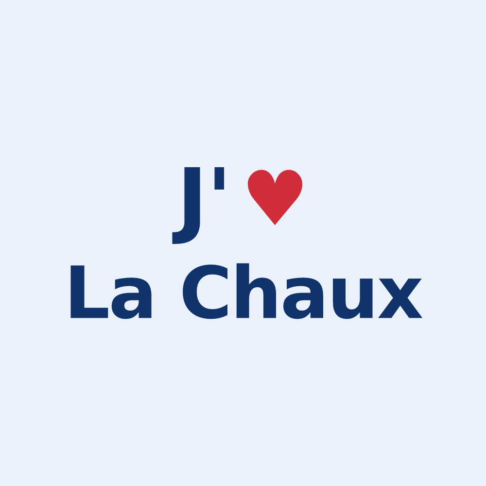 Sticker personnalisé La Chaux — design J'aime La Chaux