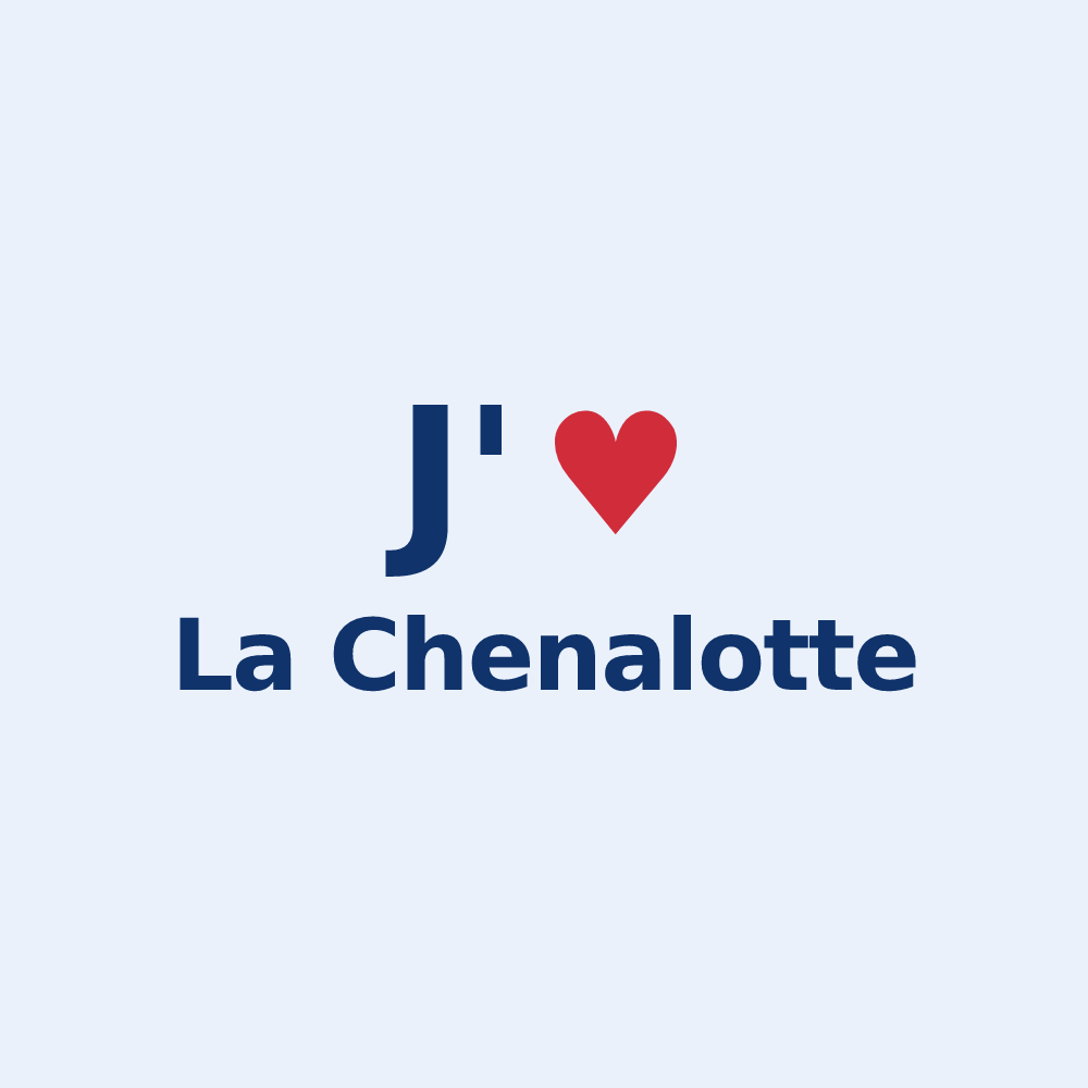 Sticker personnalisé La Chenalotte — design J'aime La Chenalotte