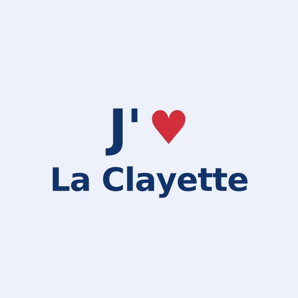 Sticker personnalisé La Clayette — design J'aime La Clayette