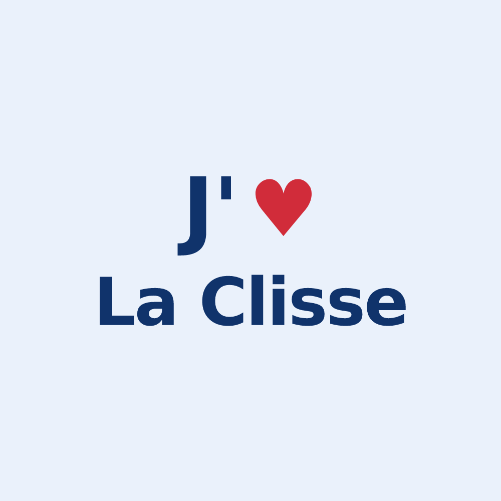 Sticker personnalisé La Clisse — design J'aime La Clisse