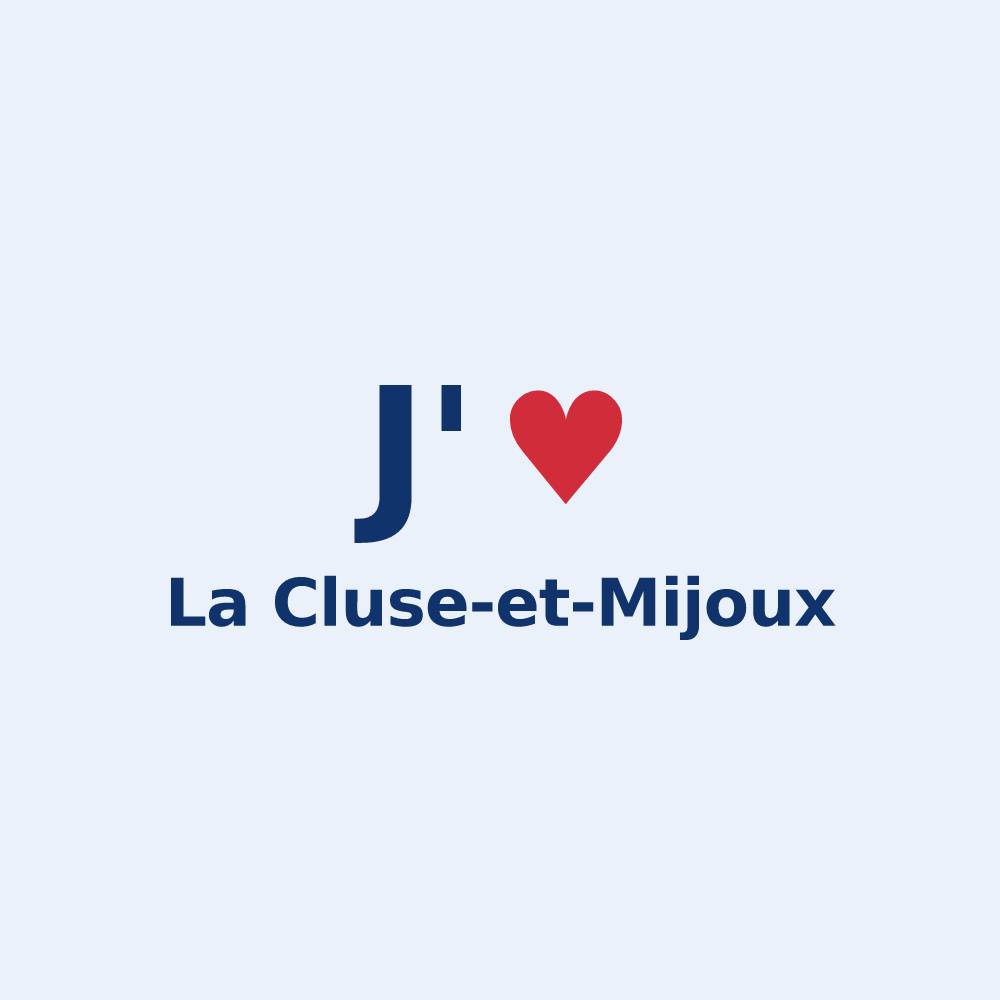 Sticker personnalisé La Cluse-et-Mijoux — design J'aime La Cluse-et-Mijoux