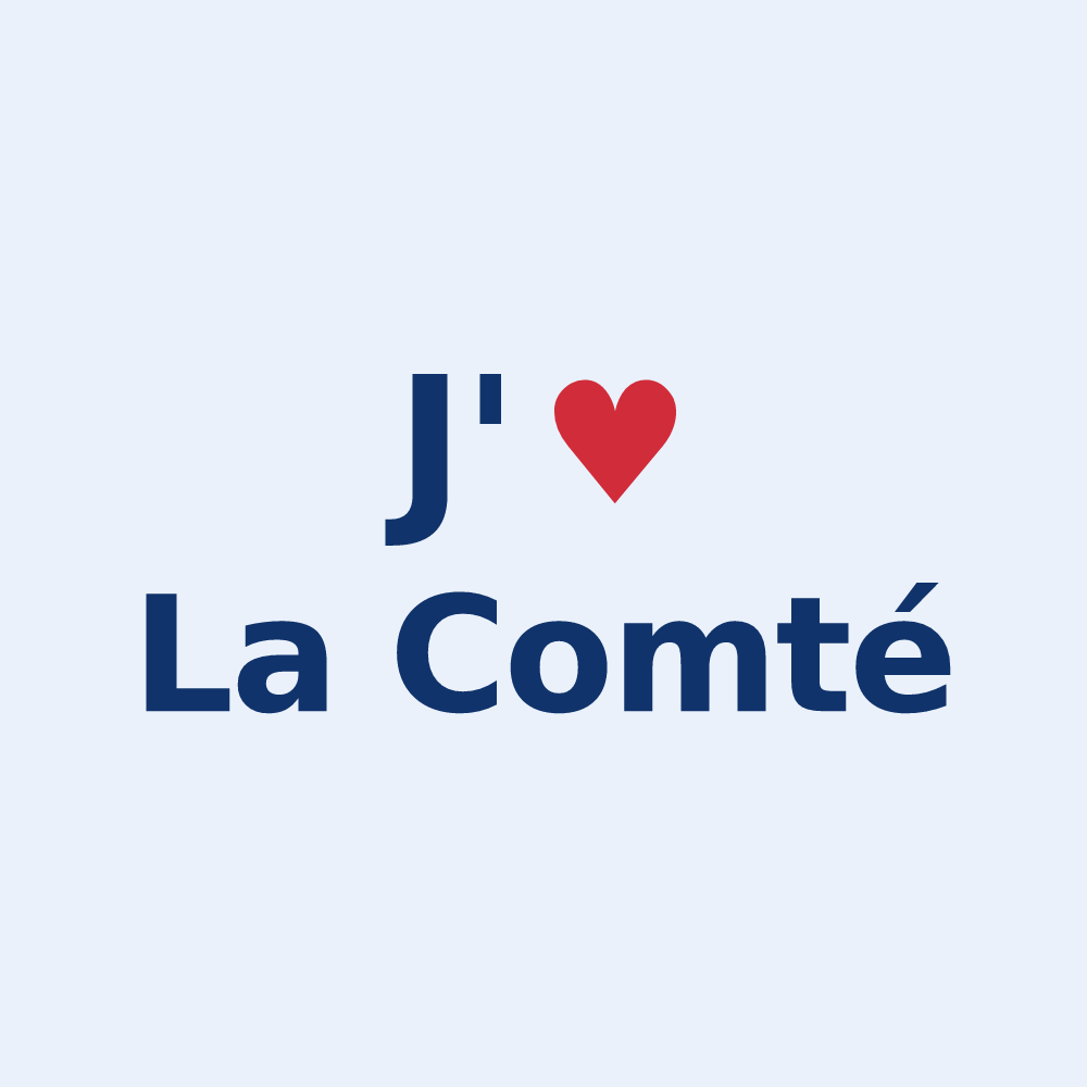 Sticker personnalisé La Comté — design J'aime La Comté