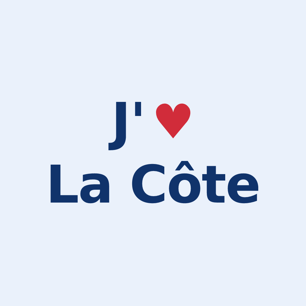 Sticker personnalisé La Côte — design J'aime La Côte