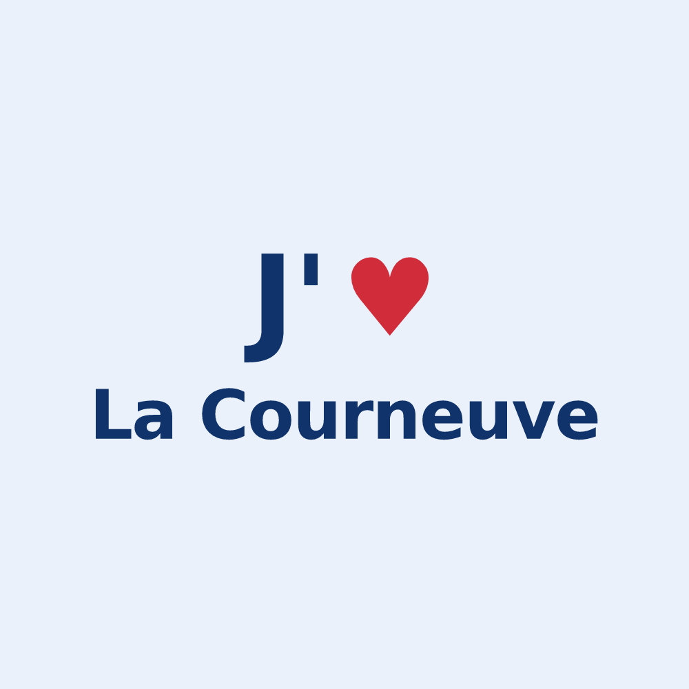 Sticker personnalisé La Courneuve — design J'aime La Courneuve