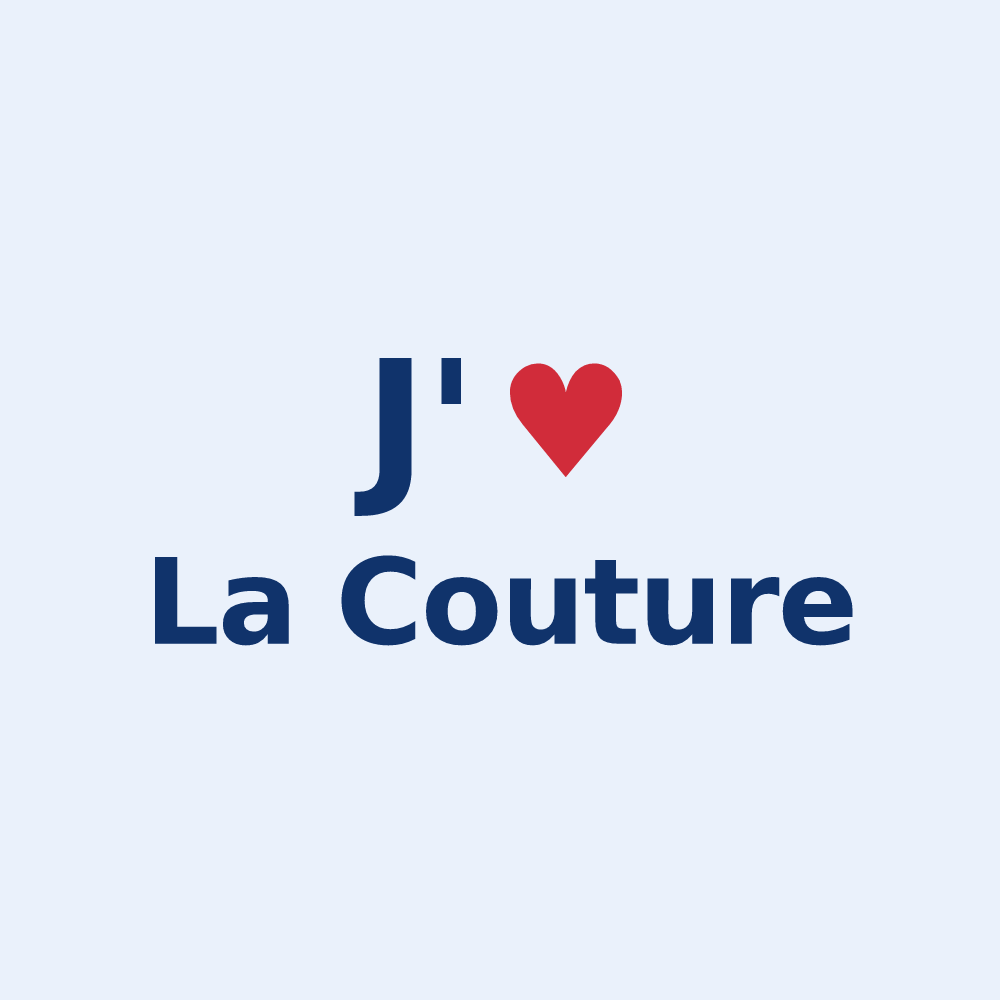 Sticker personnalisé La Couture — design J'aime La Couture