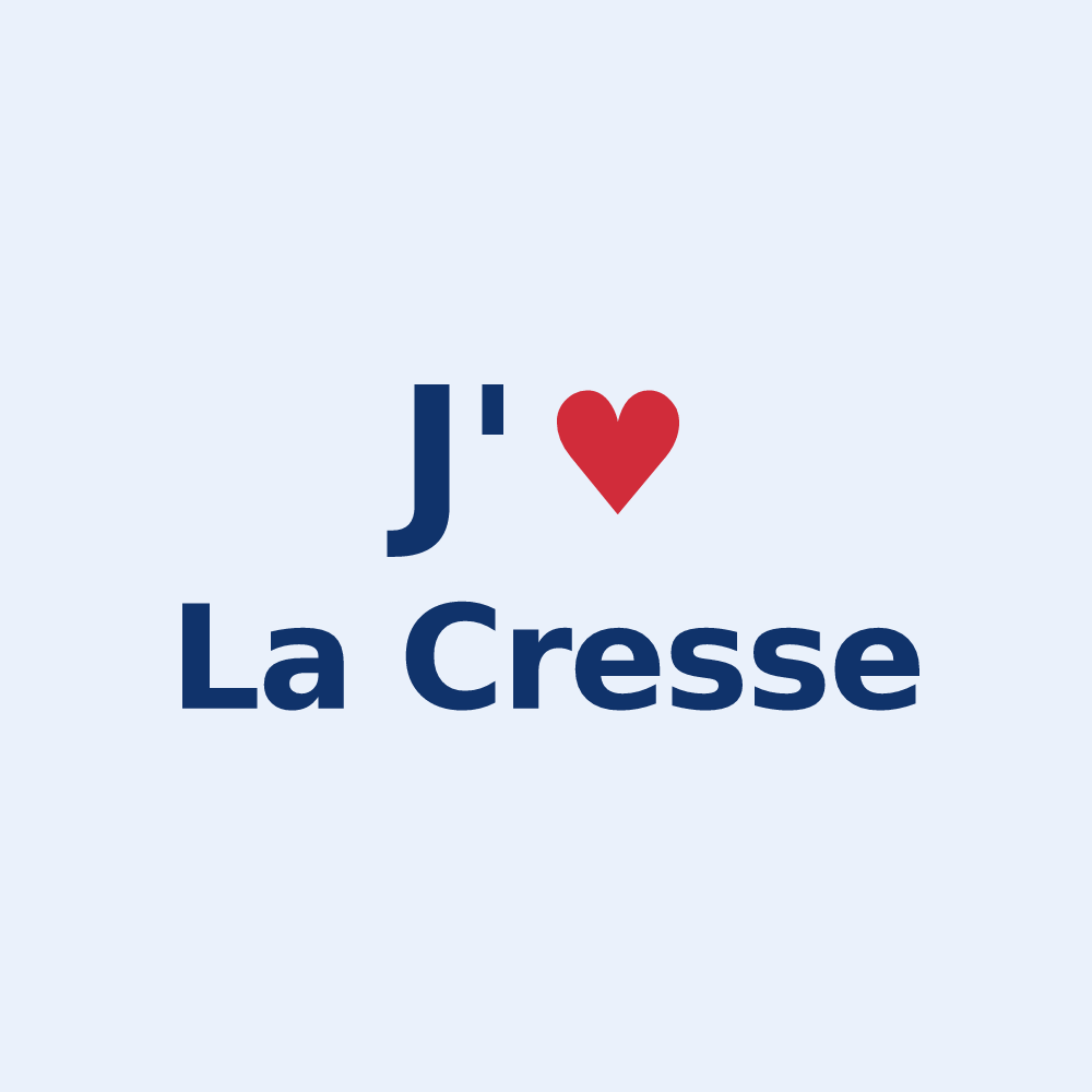 Sticker personnalisé La Cresse — design J'aime La Cresse