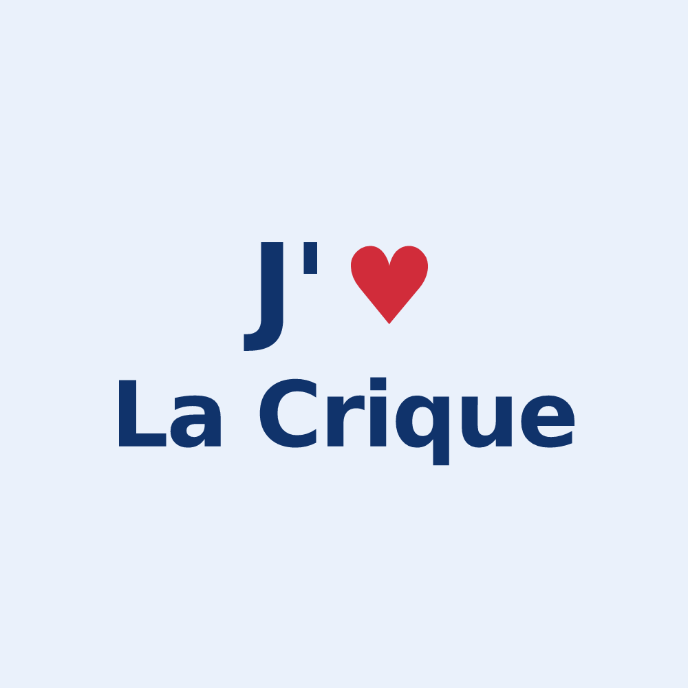 Sticker personnalisé La Crique — design J'aime La Crique