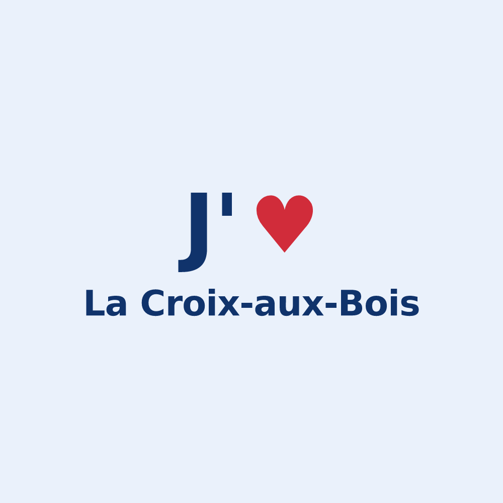 Sticker personnalisé La Croix-aux-Bois — design J'aime La Croix-aux-Bois