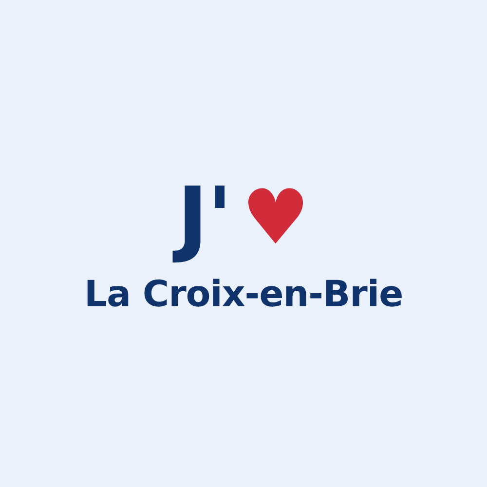 Sticker personnalisé La Croix-en-Brie — design J'aime La Croix-en-Brie
