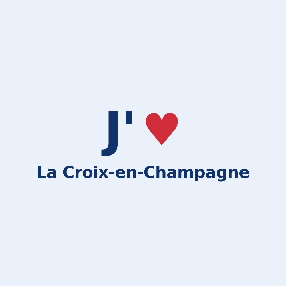 Sticker personnalisé La Croix-en-Champagne — design J'aime La Croix-en-Champagne